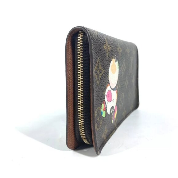 LOUIS VUITTON M61729 Monogram Panda Porto Monezup Murakami Takashi Long Wallet - Picture 4 of 15